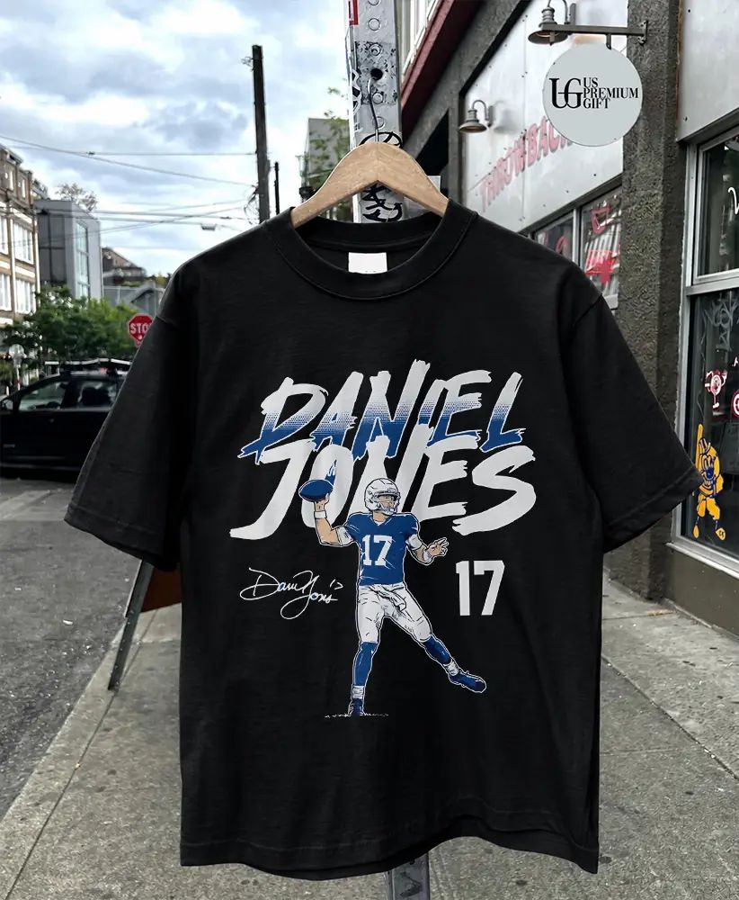 Daniel Jones No 17 Indianapolis Colts football signature shirt
