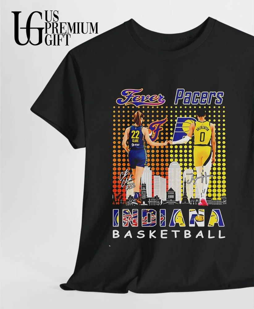 Caitlin Clark and Tyrese Haliburton Indiana basketball 2026 signature shirt