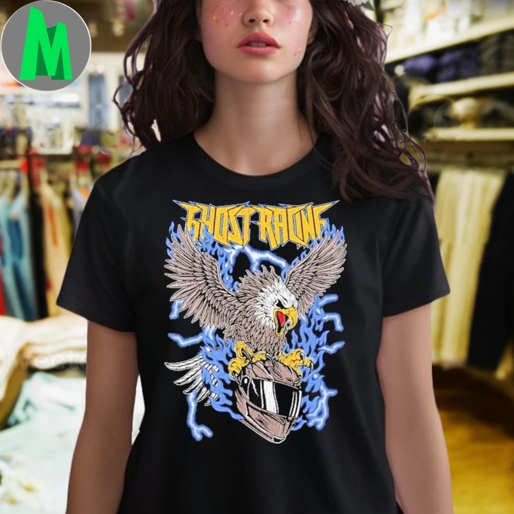 Ghost Racing Clothing Blue Flaming Eagle Shirts