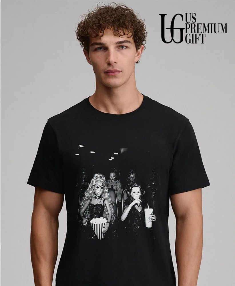 Babies Jason Voorhees and Michael Myers a dolled up Halloween shirt