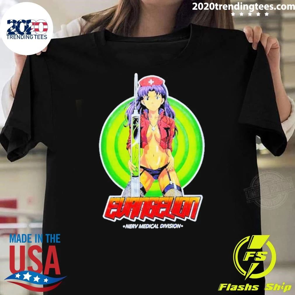 Misato Nurse Neon Genesis Evangelion Anime Shirt
