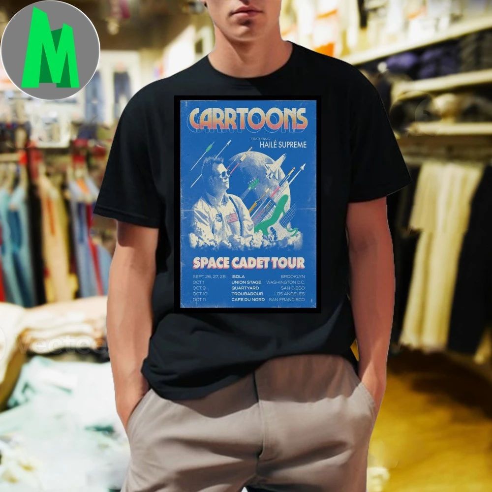 CARRTOONS September + October Space Cadet 2025 Tour Poster Shirt