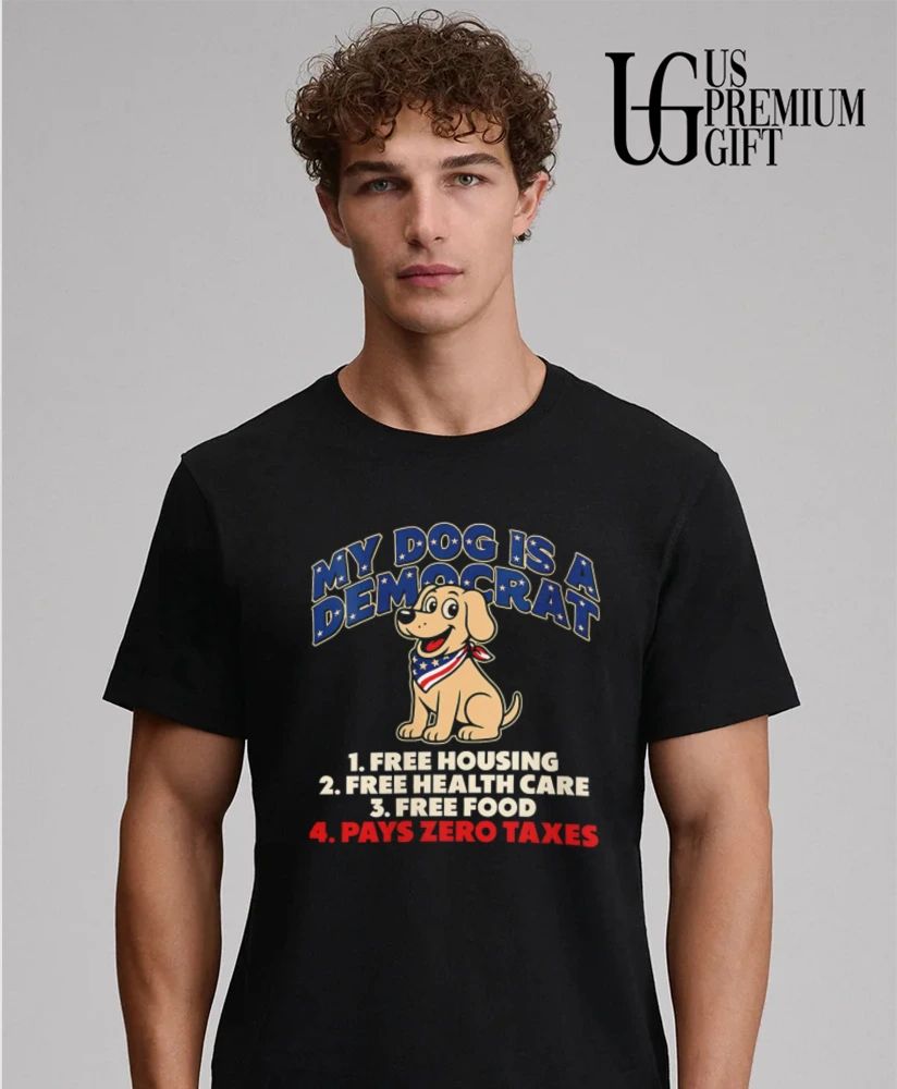 My Dog is a Democrat Yellow Labrador Humor shirt