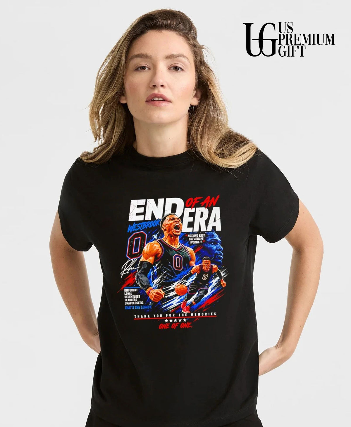Russell Westbrook End of an Era Thank You For The Memories Basketball signature shirt