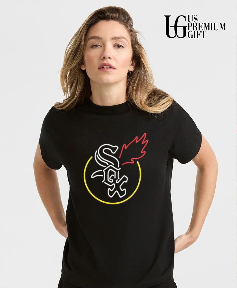 Chicago White Sox baseball logo neon shirt