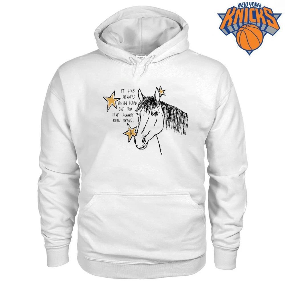 It Has Always Been Hard But You Have Always Been Brave Inspirational Horse Sketch Quote shirt