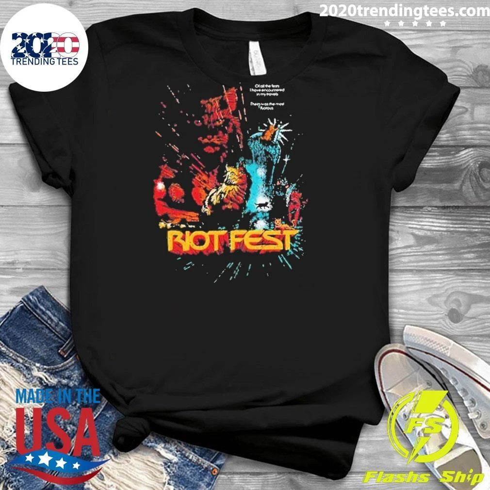 Riot Fest 2026 Merch In Chicago IL On September 18-20 2026 Wrath Of Cats Lineup Shirt