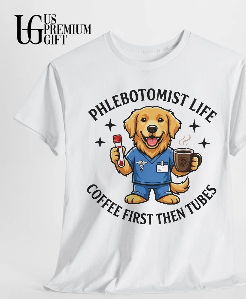 Phlebotomist life coffee first then tubes shirt
