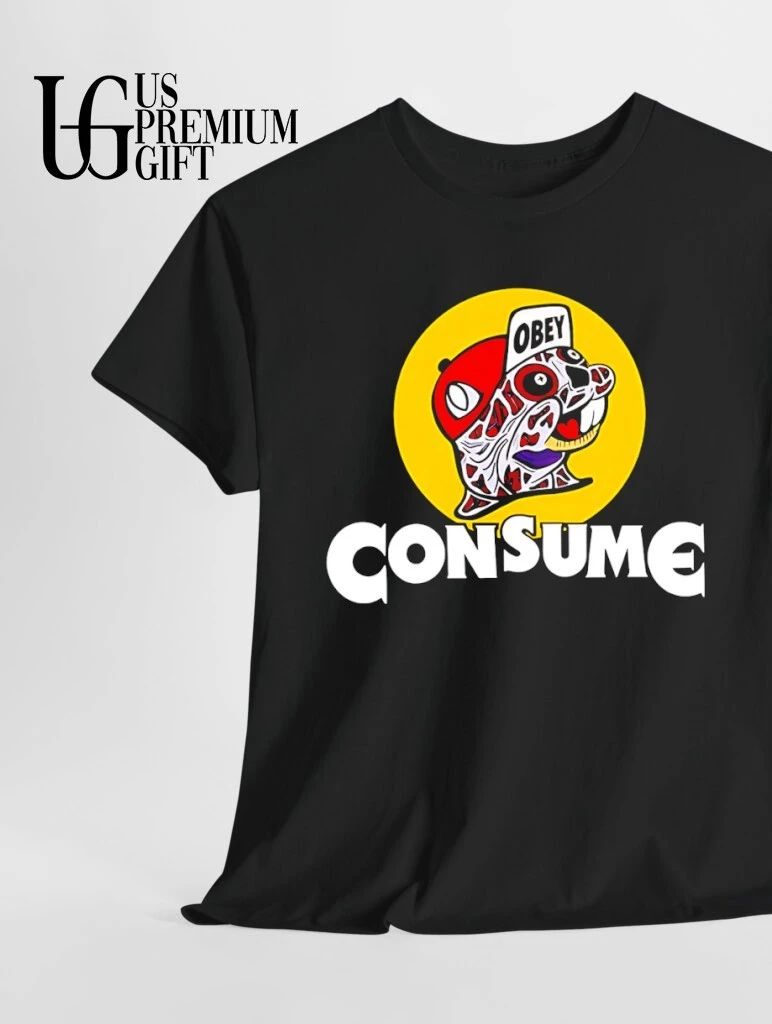 Obey Consume Beaver parody shirt