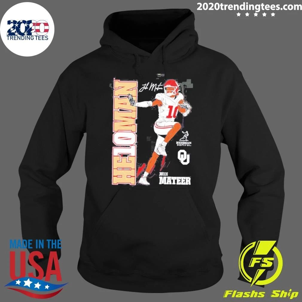 John Mateer Oklahoma Sooners Heisman Stance Signature Shirt