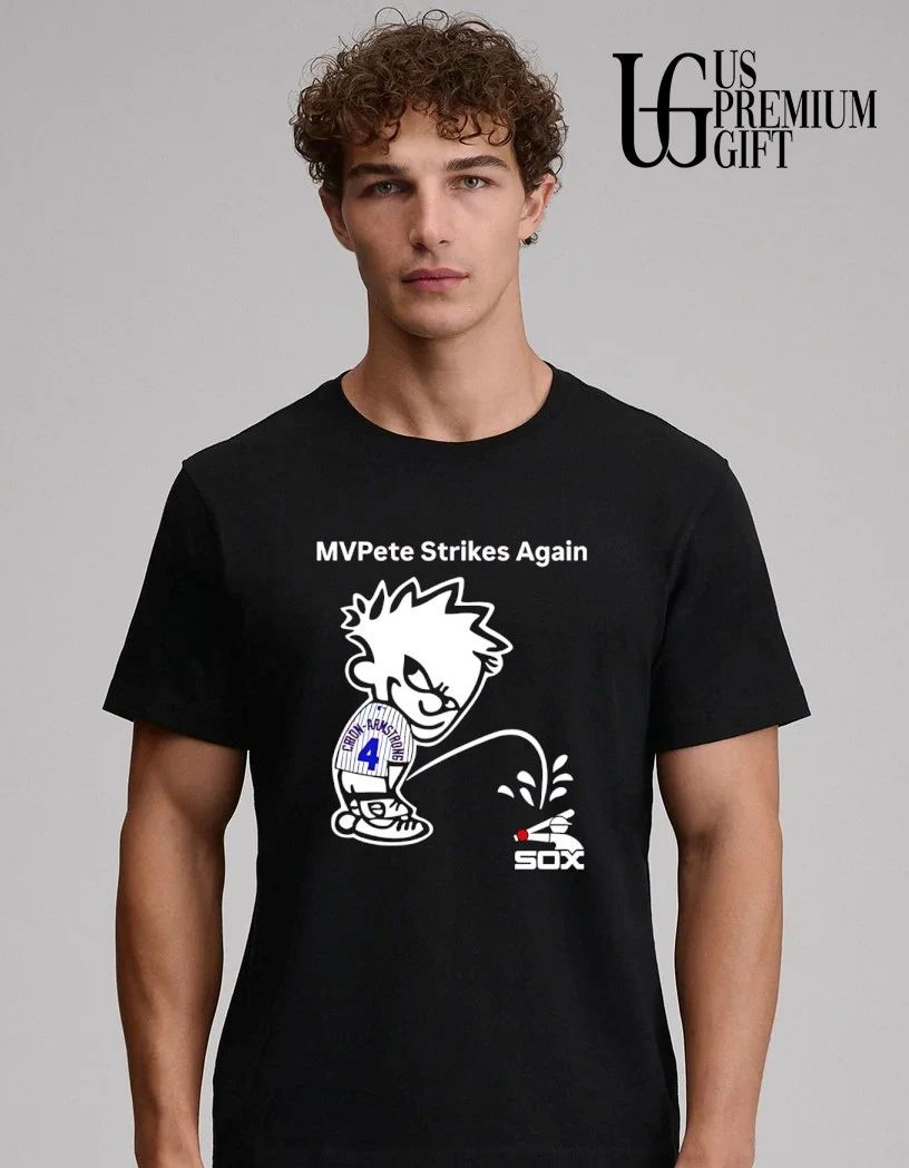 Pete Crow-Armstrong MVPete Strikes Again Calvin peeing on Chicago Cubs shirt