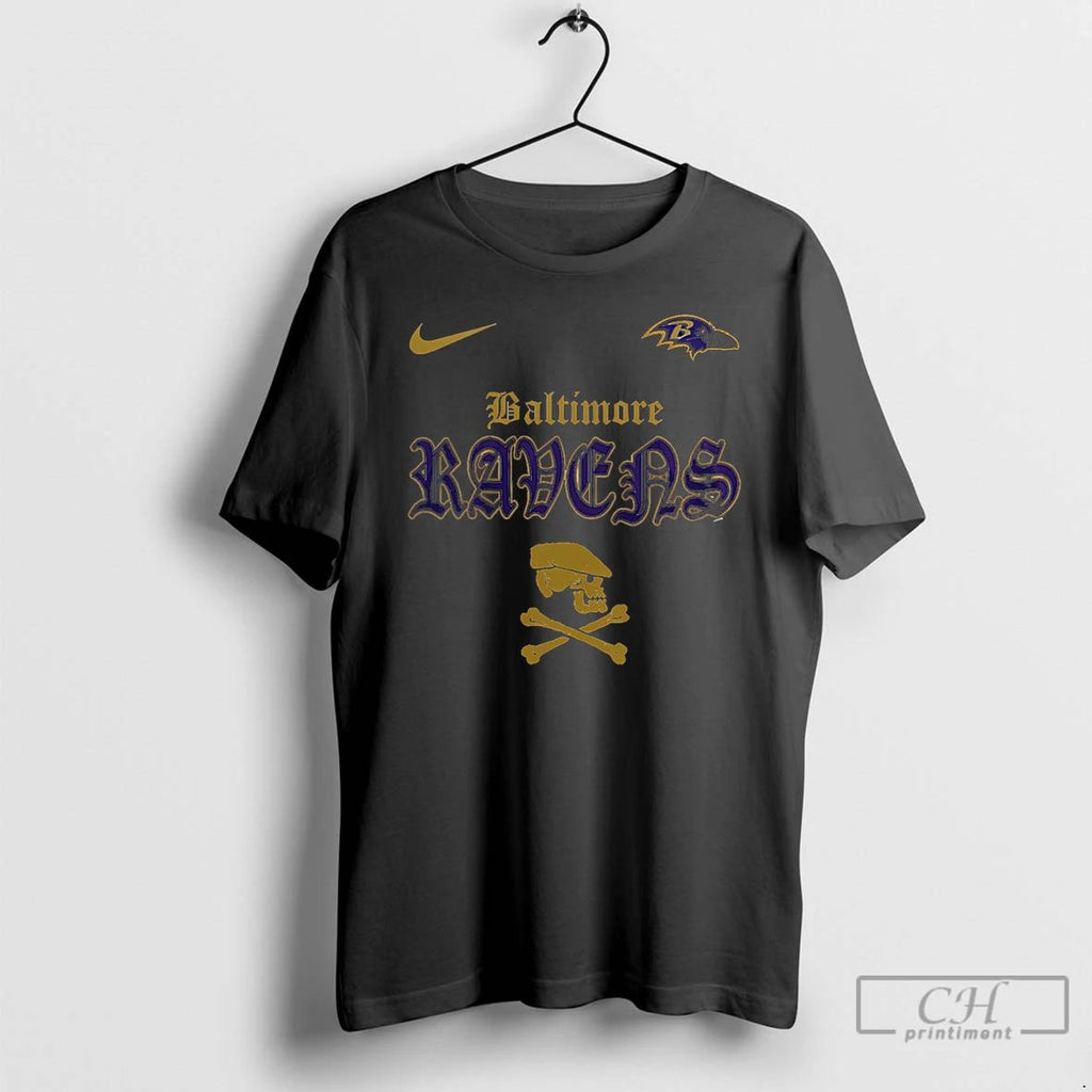 Classic Baltimore Ravens X Dropkick Murphys Go Ravens Skull Logo
