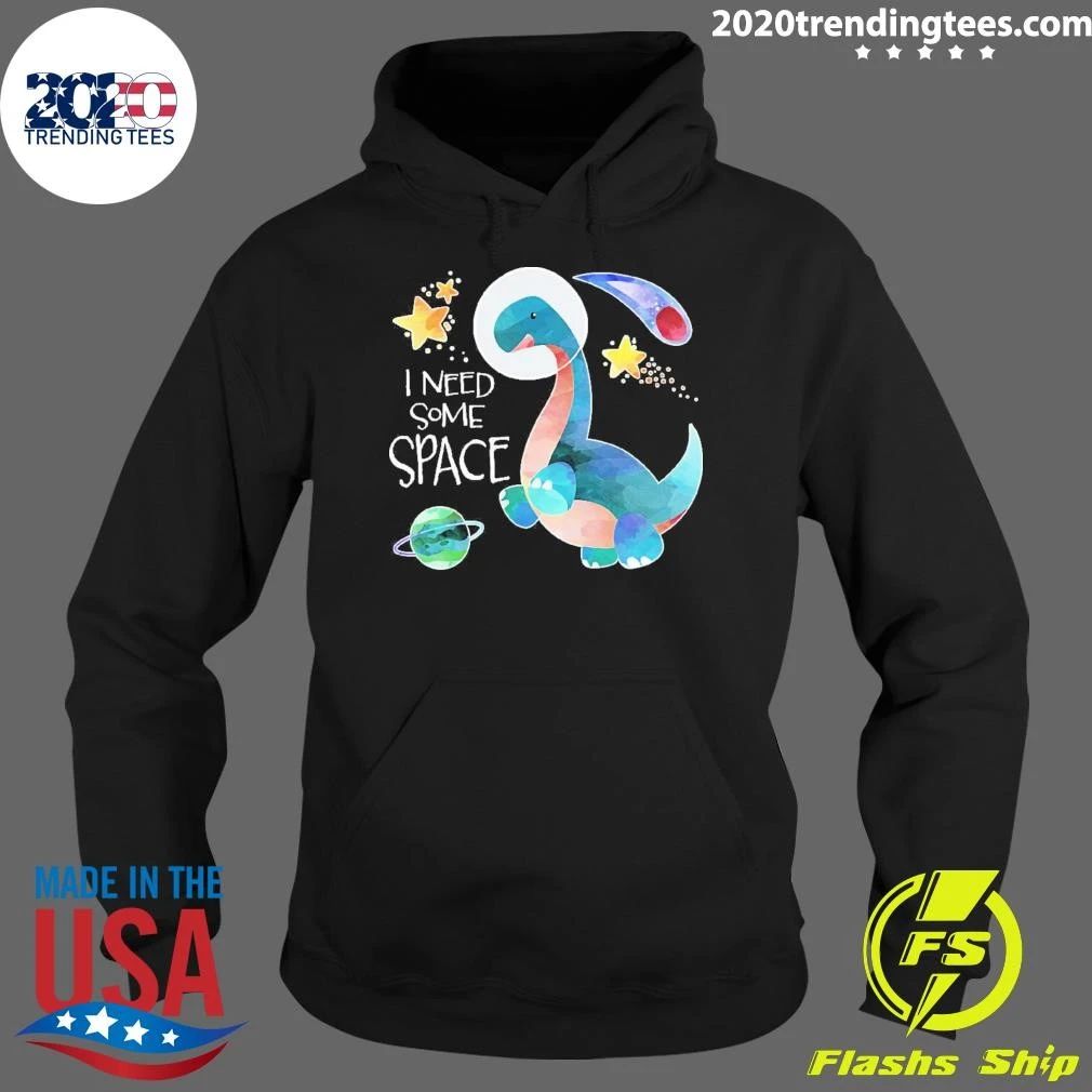 Inktastic I Need Some Space Dinosaur Astronaut with Stars and Planet Youth Shirt