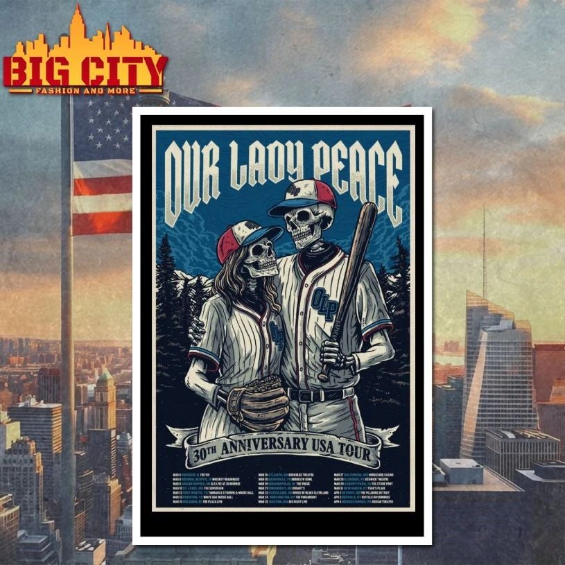 Our Lady Peace Tour 2026 March + April 2026 Poster T-shirt