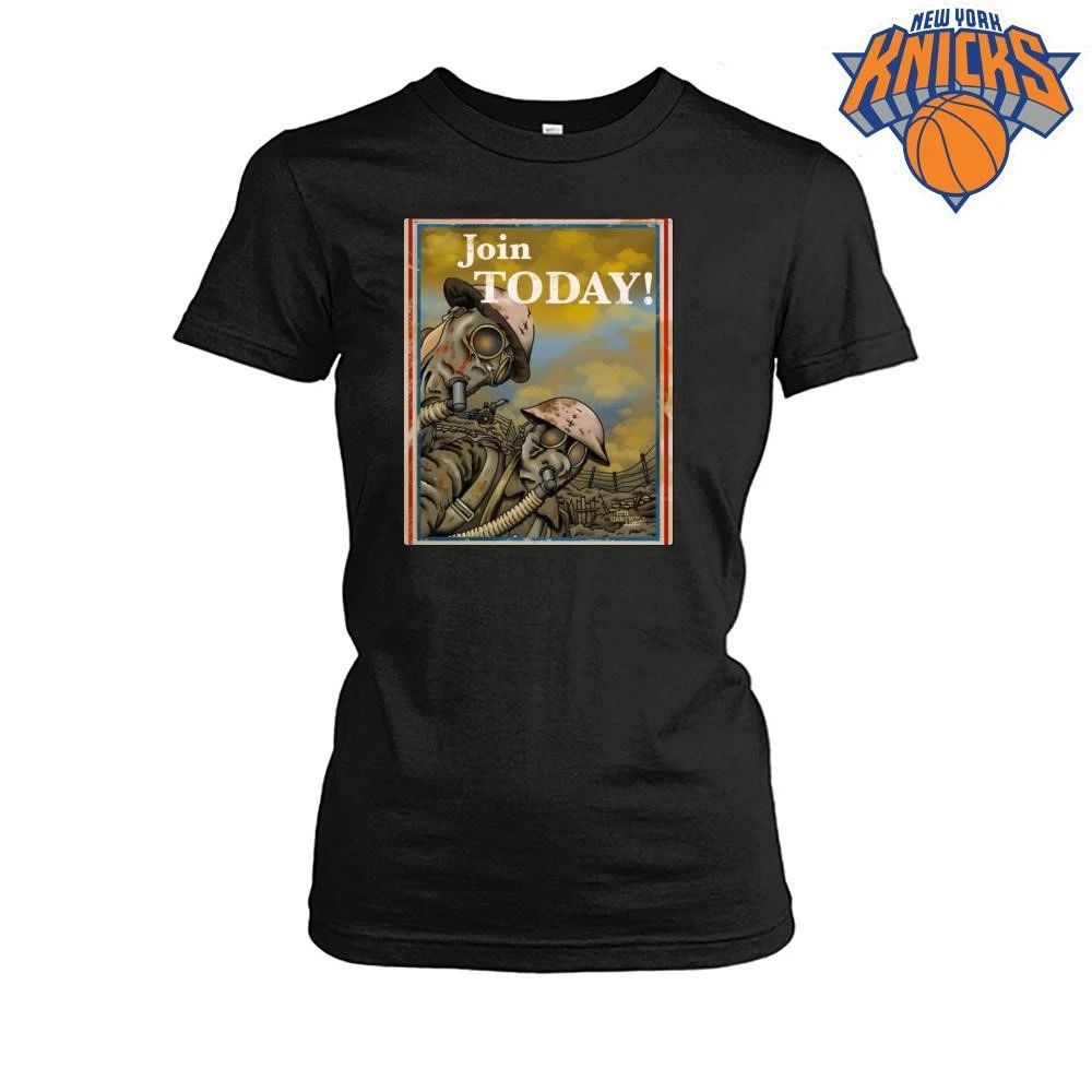 Join Today Vintage World War Military Gas Mask Soldiers Trench Art Propaganda Shirt