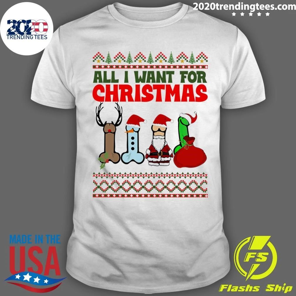All I Want For Christmas Funny Adults Joke Kids Shirt