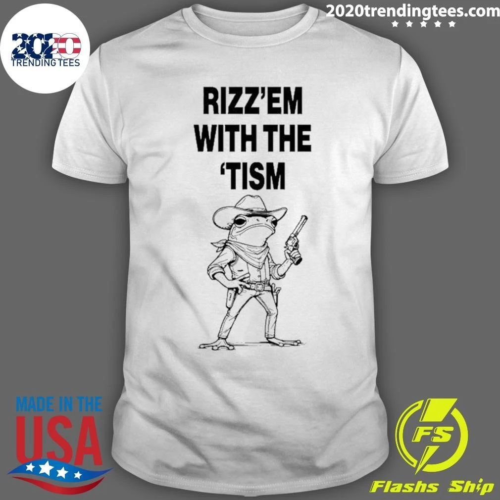 Rizz’em With The ’tism Frog Cowboy Shirt