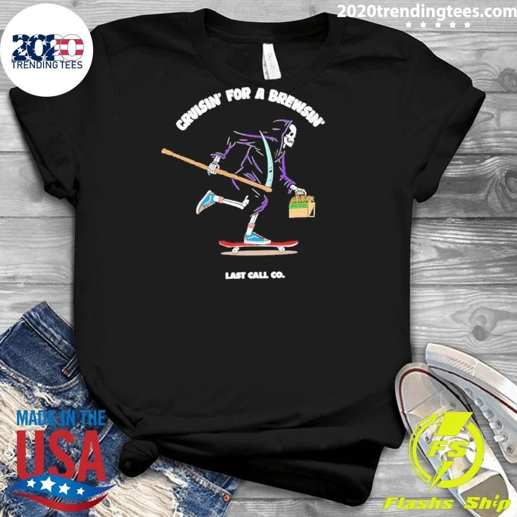 Grim Reaper Cruisin’ For A Brewsin’ Last Call Co Shirt