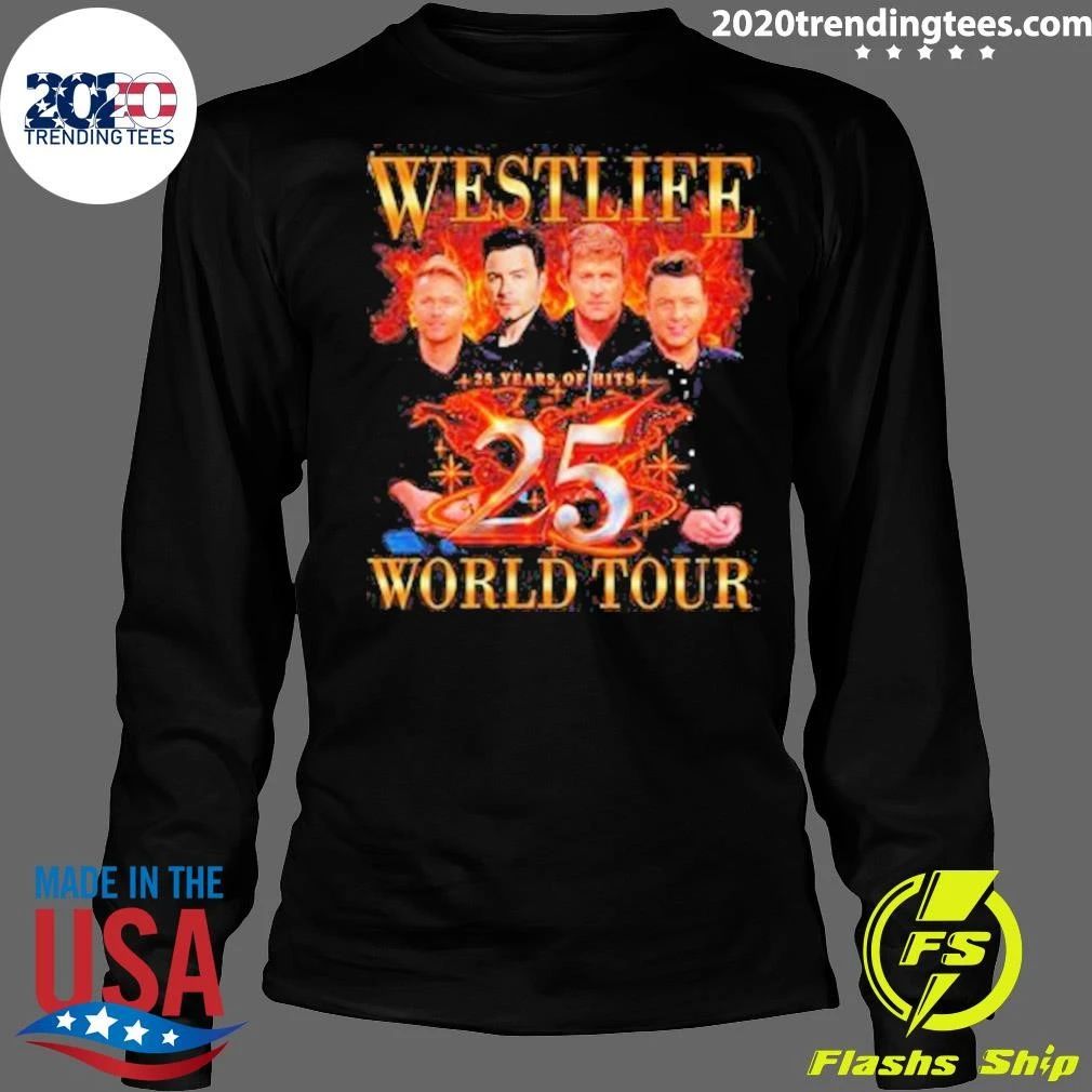 Westlife 25 Years of Hits World Tour 2026 Shirt