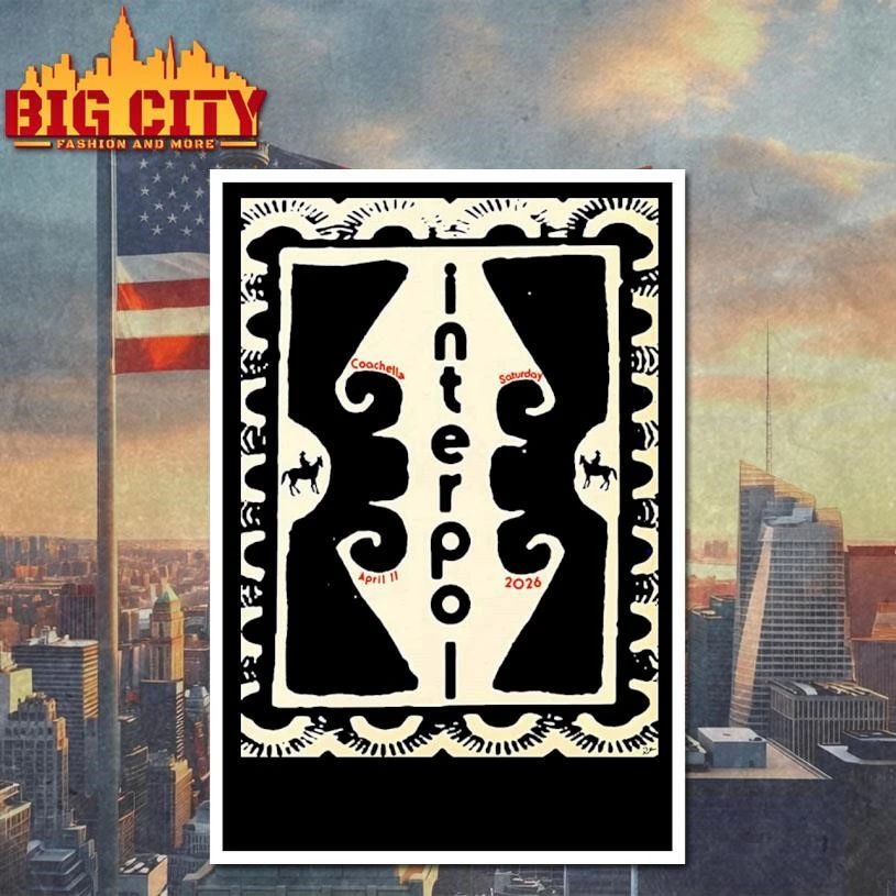 Interpol Coachella Night 1 Event Poster On April 11 2026 Shirt
