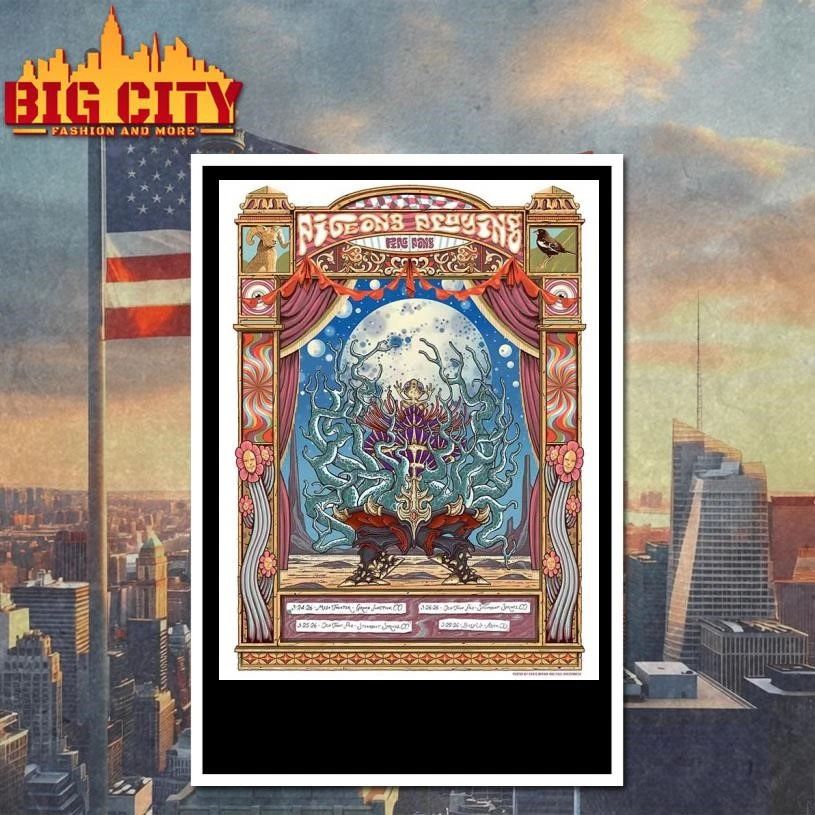 Pigeons Playing Ping Pong Colorado 2026 Run Shows City Dates Poster Shirt