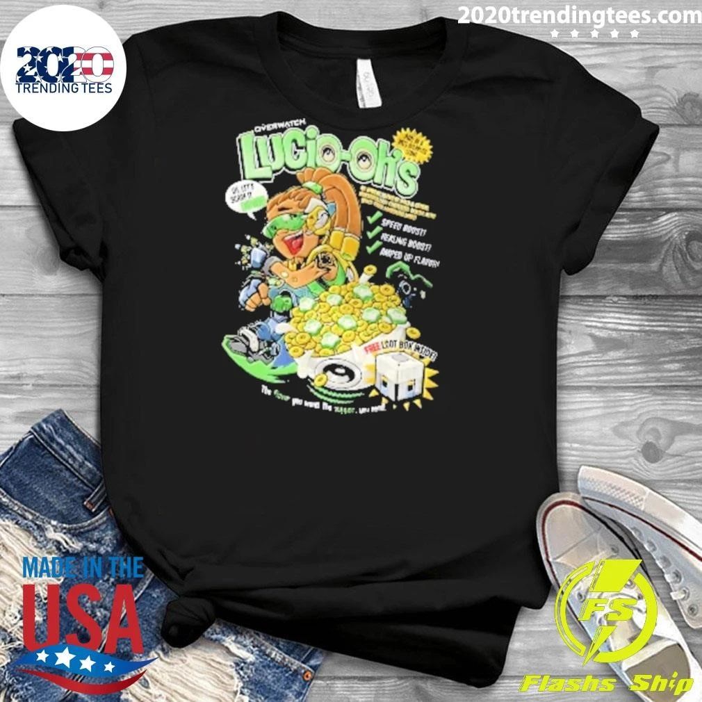 Overwatch Lucio Ohs Oh Let’s Scarf It Down The Support You Need Cartoon Cereal Bowl Loot Box Shirt