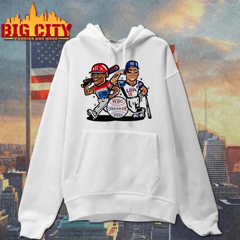 Wbc Baseball Usa Vs Dr 2026 Dominicana 22 And Usa 99 Cartoon Shirt