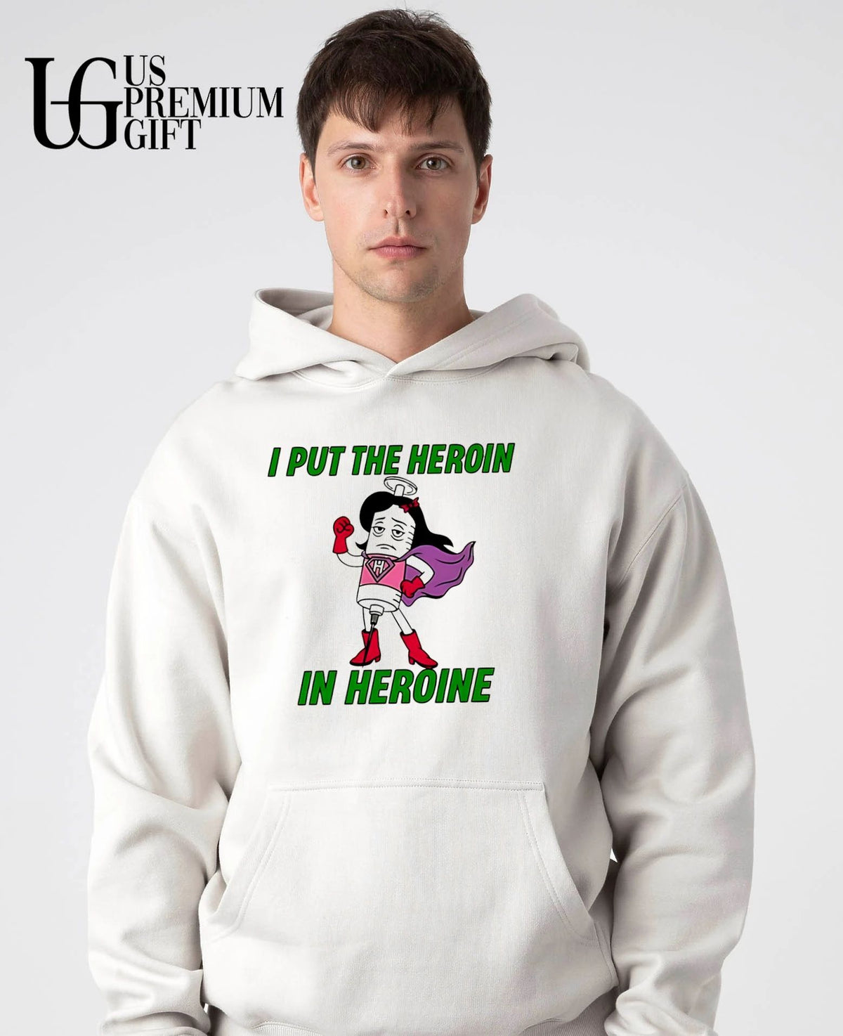 I put the Heroin in Heroine syringe superhero shirt