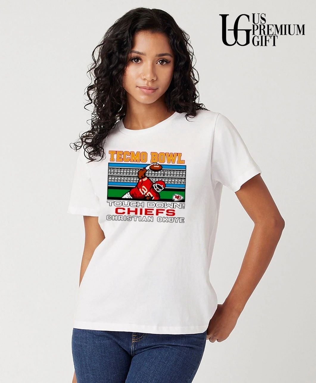 Christian Okoye Kansas City Chiefs Tecmo Bowl Touchdown shirt
