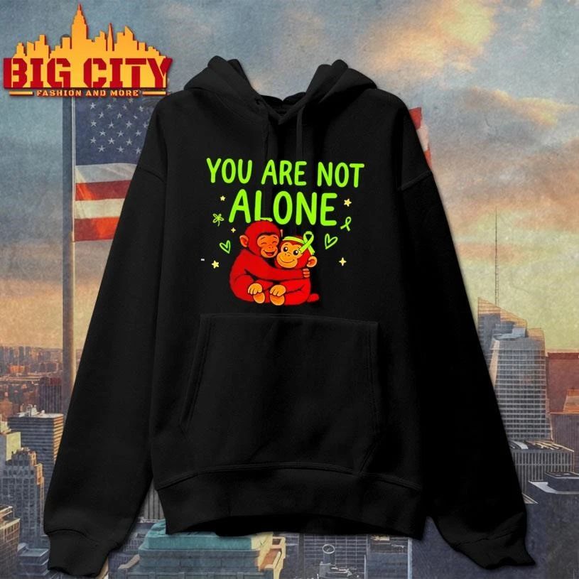 You Are Not Alone Baby Mental Health Awareness Monkey Punch Shirt