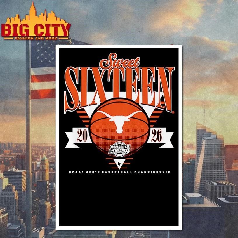 Texas Longhorns MBB 2026 Sweet Sixteen Ncaa College Basketball Shirt