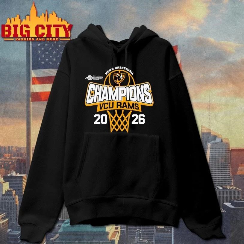 VCU Rams Men’s Basketball 2026 Atlantic 10 Tournament Champions Locker Room Shirt