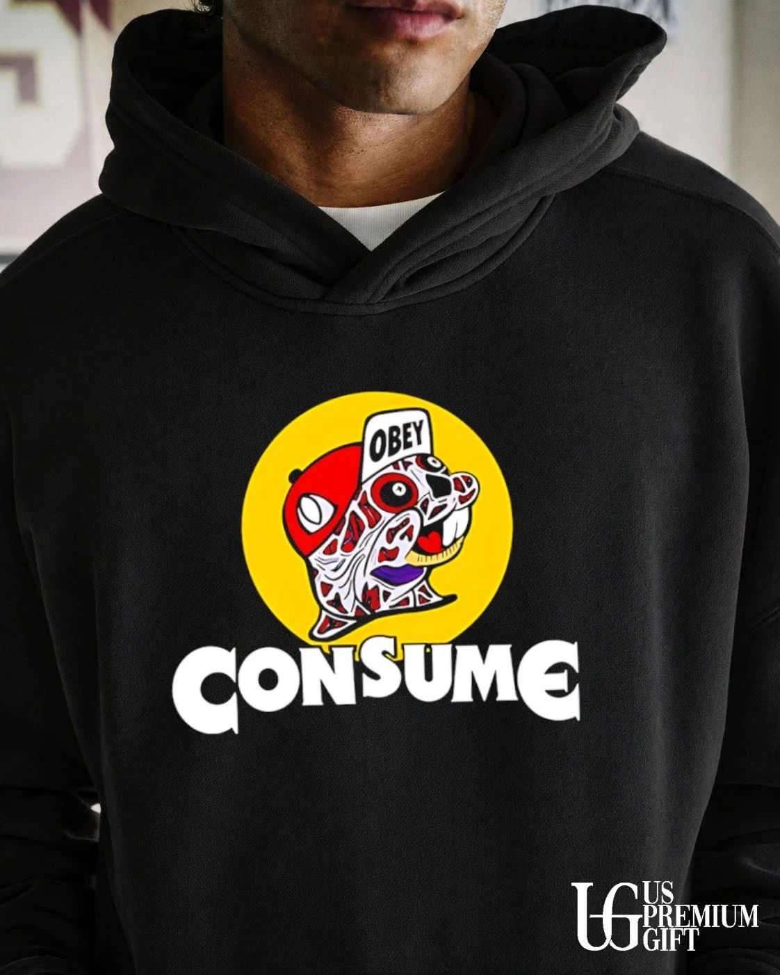 Obey Consume Beaver parody shirt