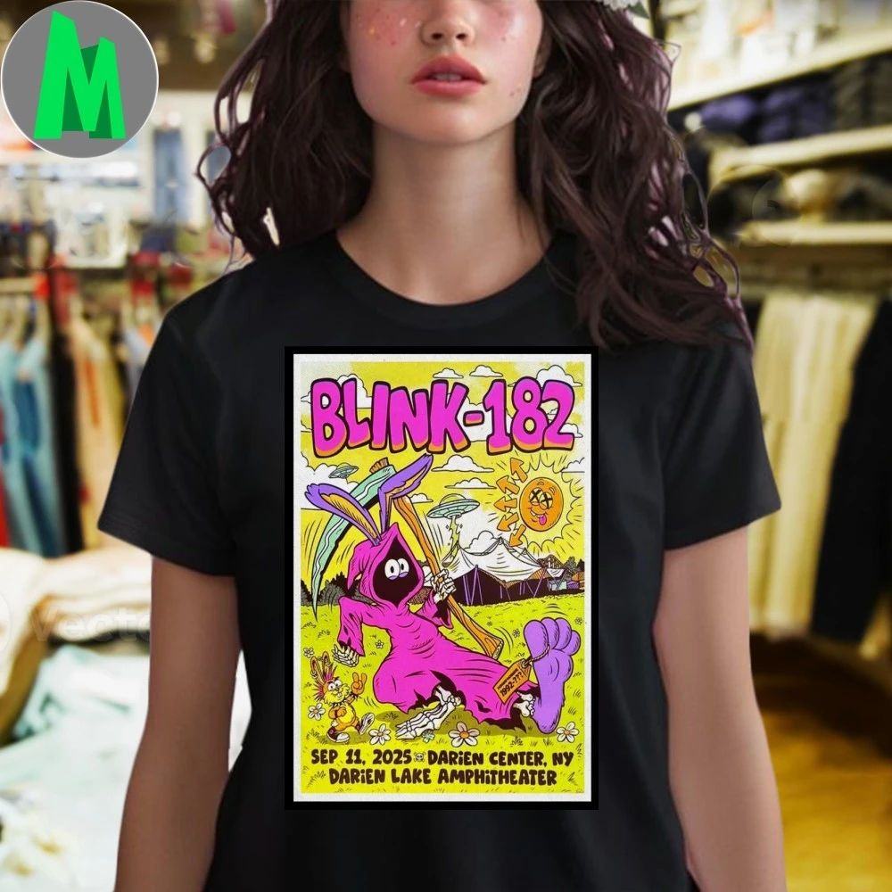 Blink-182 Sep 11 2025 Darien Lake Performing Arts Center Poster T-Shirt