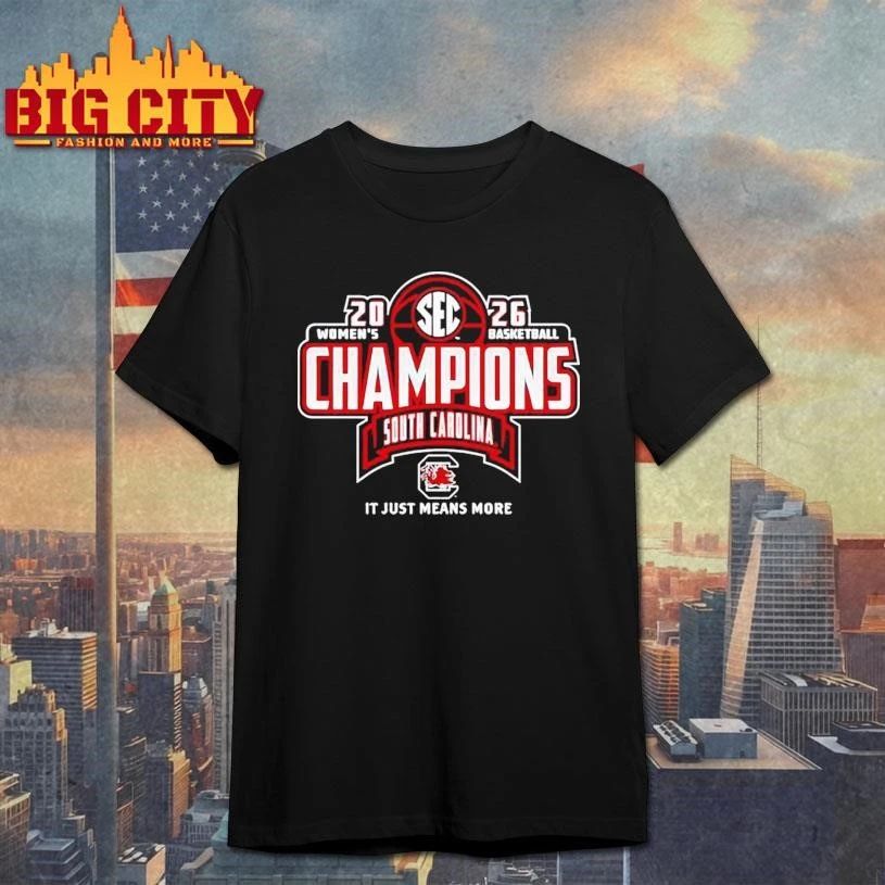 South Carolina Gamecocks 2026 SEC Women’s Basketball Regular Season Champions Locker Room Shirt