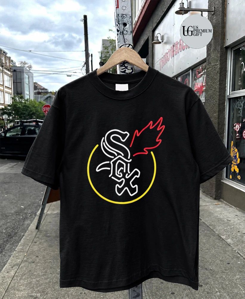 Chicago White Sox baseball logo neon shirt