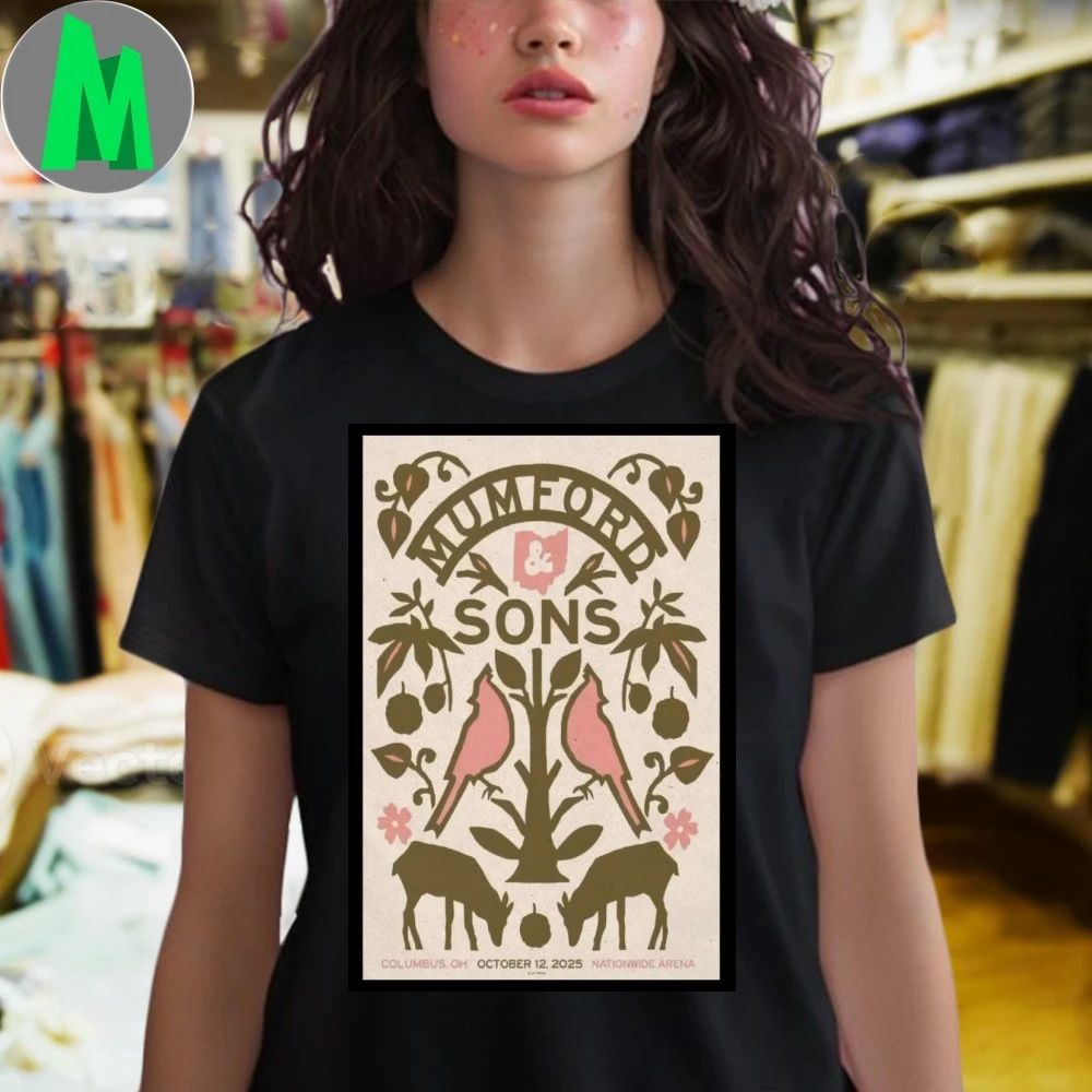 Poster Mumford & Sons Tour Columbus, OH 12 Oct 2025 Shirt