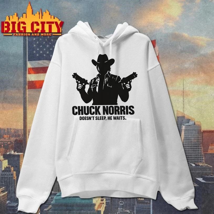 Chuck Norris He Doesnt Sleep He Waits Vintage Shirt