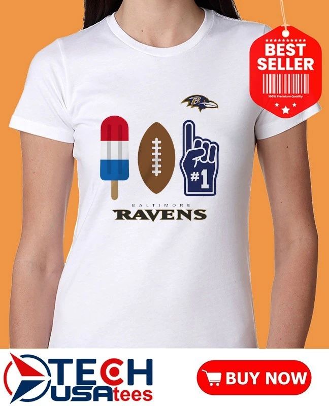 Baltimore Ravens Americana Pop popsicle football and number 1 shirt