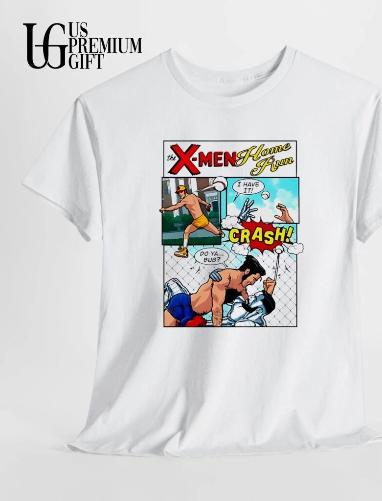 X-Men Home Run Comic Panel Wolverine Colossus shirt
