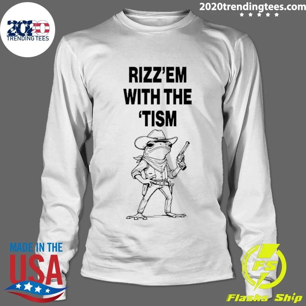 Rizz’em With The ’tism Frog Cowboy Shirt