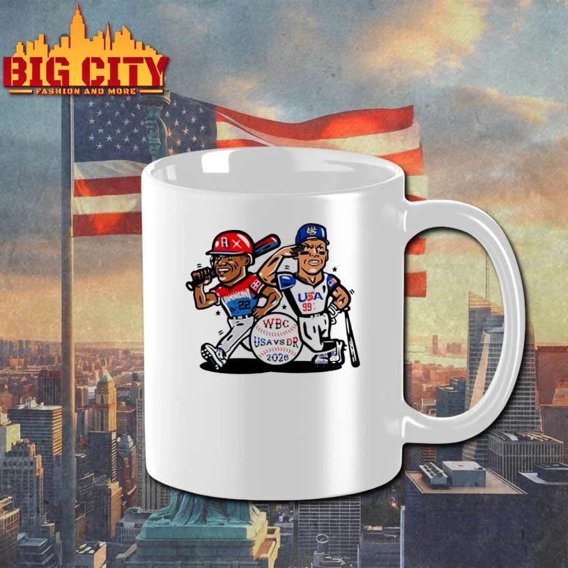 Wbc Baseball Usa Vs Dr 2026 Dominicana 22 And Usa 99 Cartoon Shirt