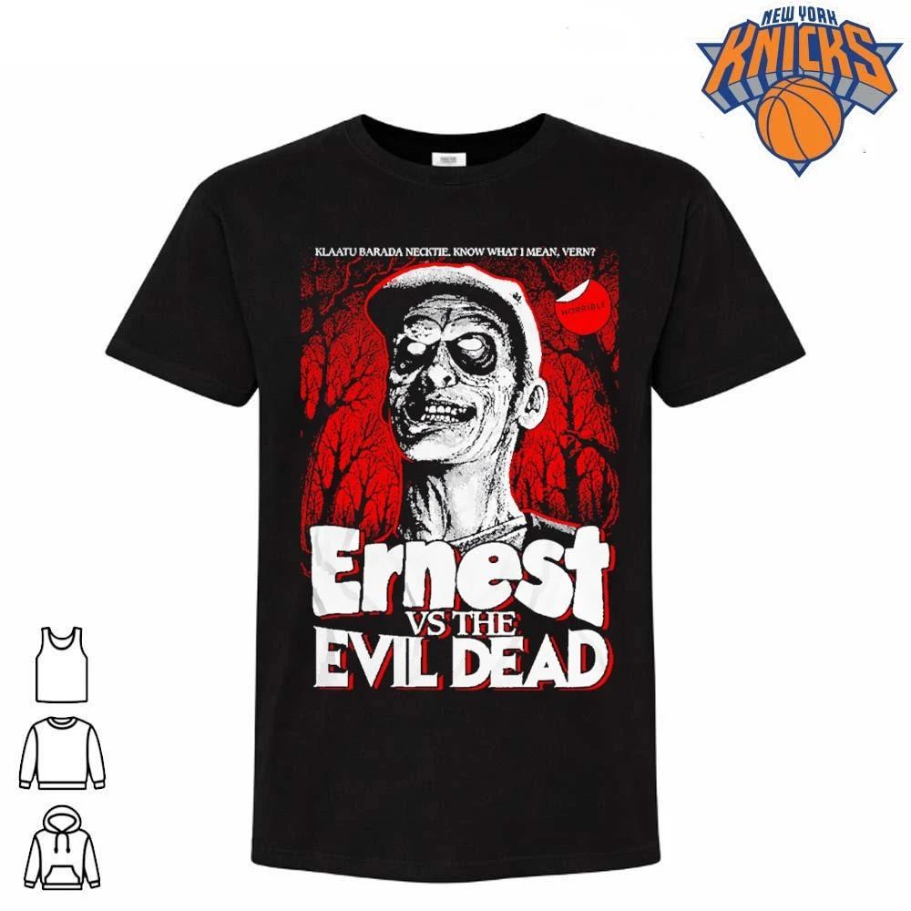 Ernest P Worrell Vs The Evil Dead Klaatu Barada Necktie Horrible Mashup shirt