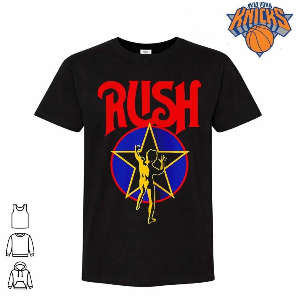Rush Band Naked Man Red Star Tribute Rock Graphic Shirt