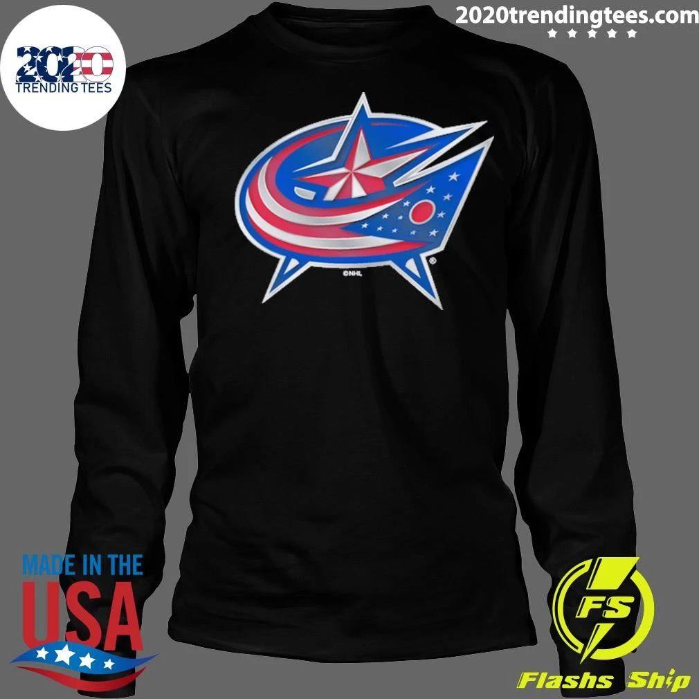 Columbus Blue Jackets Metallic Mascot Shirt