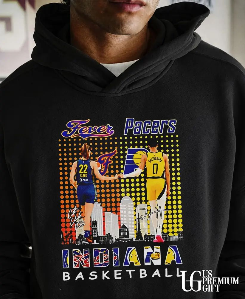 Caitlin Clark and Tyrese Haliburton Indiana basketball 2026 signature shirt
