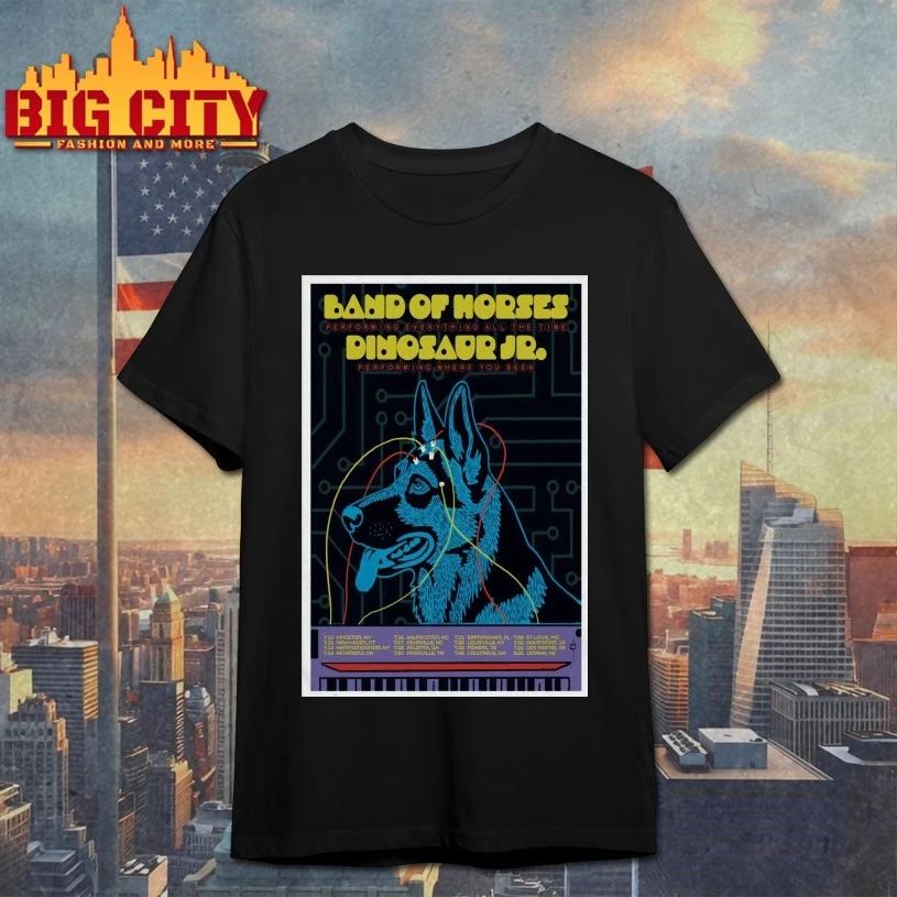 Dinosaur Jr. and Band of Horses Tour July 2026 Poster T-shirt