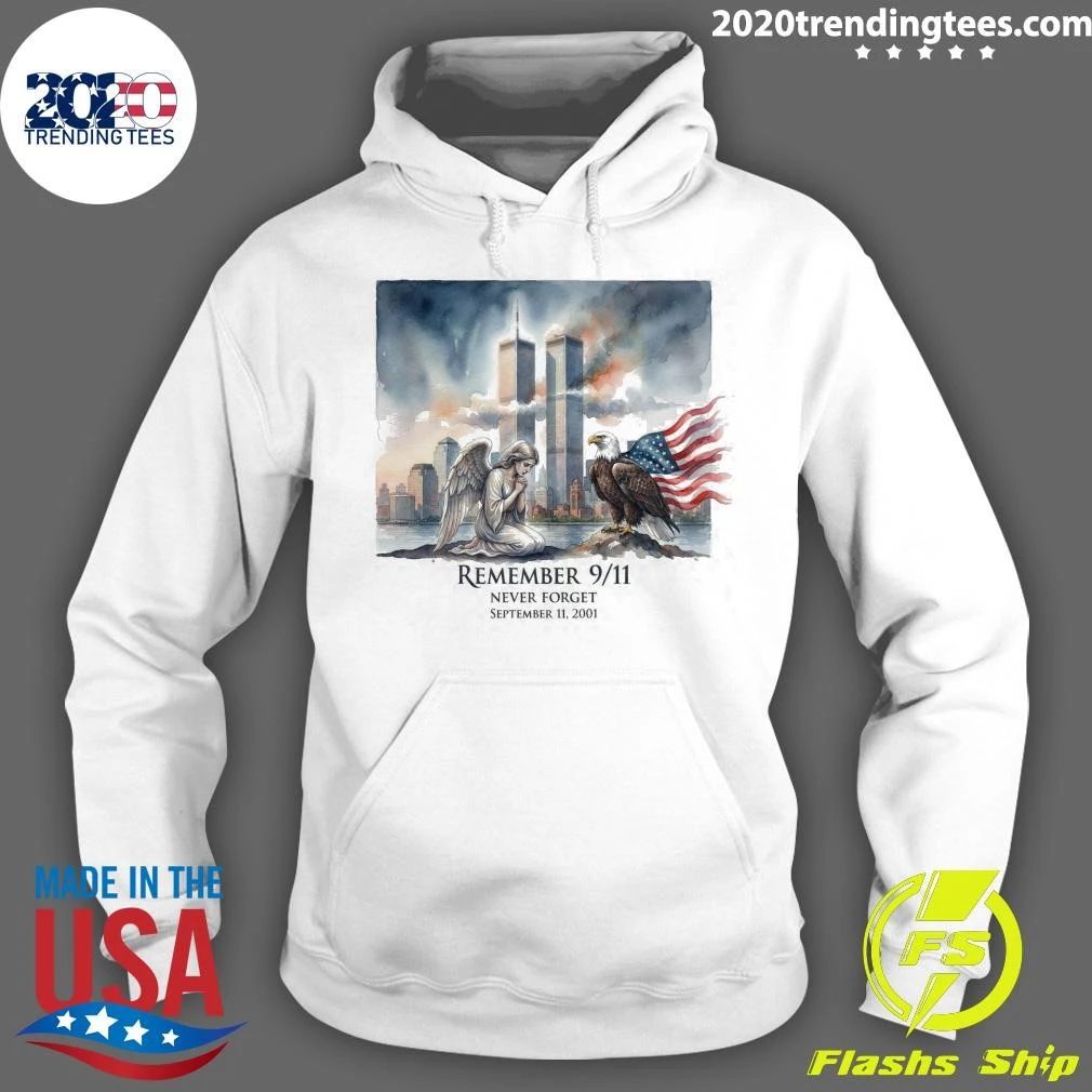 Remember 9-11 Never Forget September 11, 2001 American Eagle Memorial Shirt