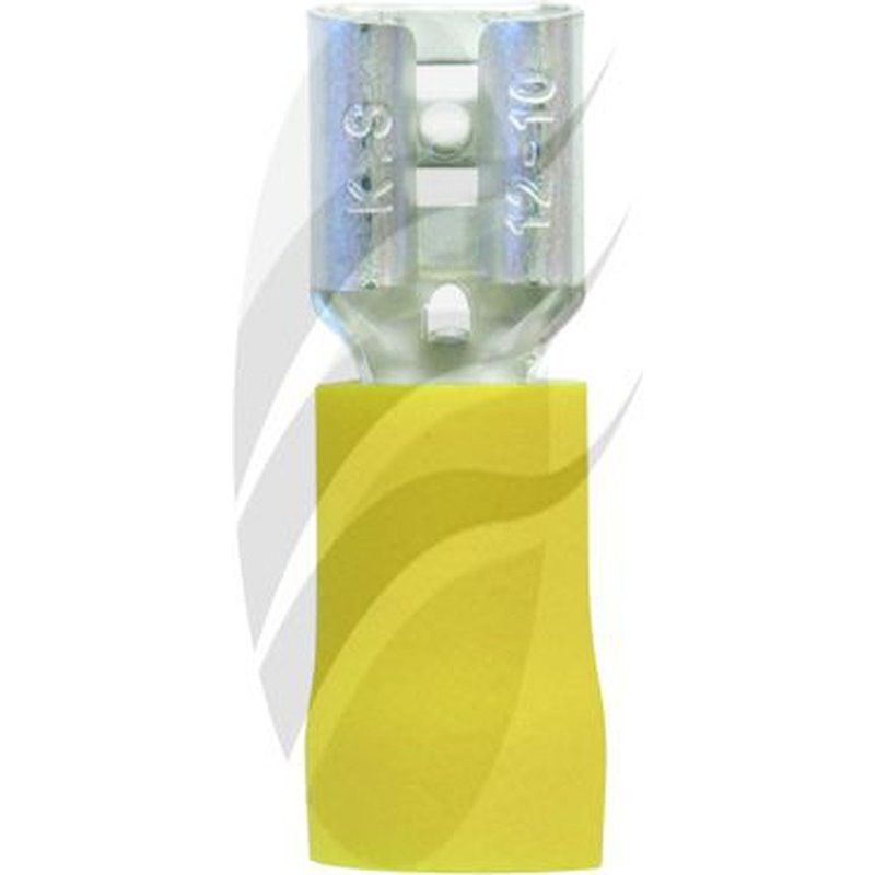 Jaylec Pck 50 Female Blade Terminal 6.3mm Insul Pvc Copper Sleeve Double TE4156