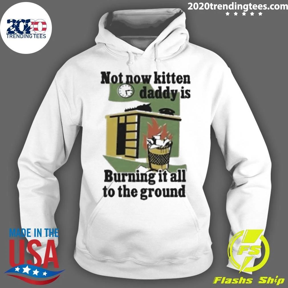 Not Now Kitten Daddy Is Burning It All To The Ground Shirt